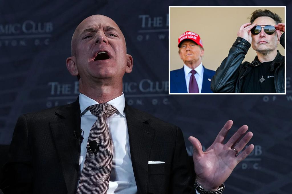 Jeff Bezos and Elon Musk dispute Trump's election prediction: '100% not true'