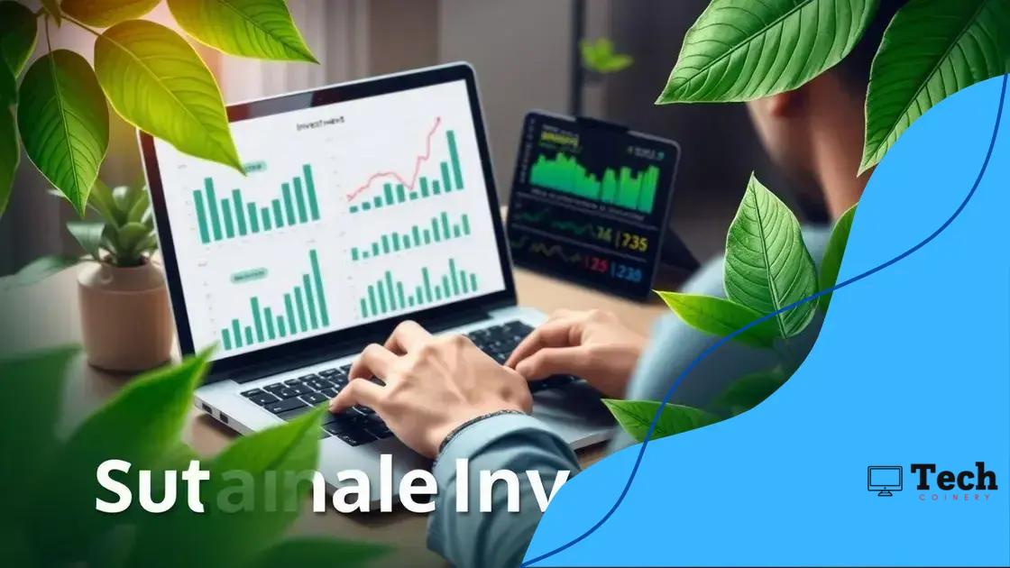 How to identify sustainable investments