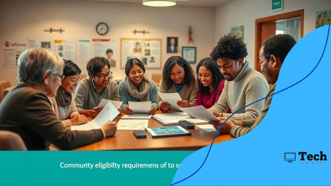 Eligibility criteria for assistance programs