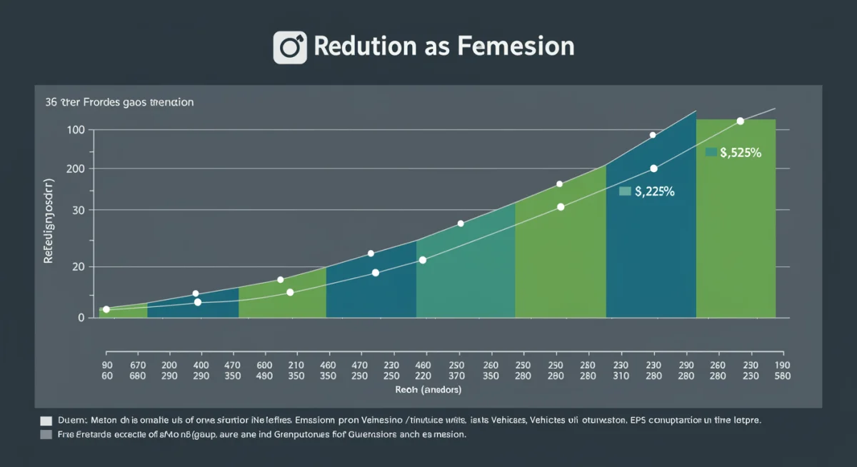 Infographic showing projected greenhouse gas emission reductions