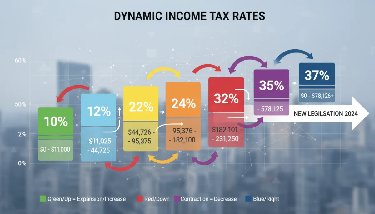 Visualizing income tax bracket adjustments in 2026 US tax law